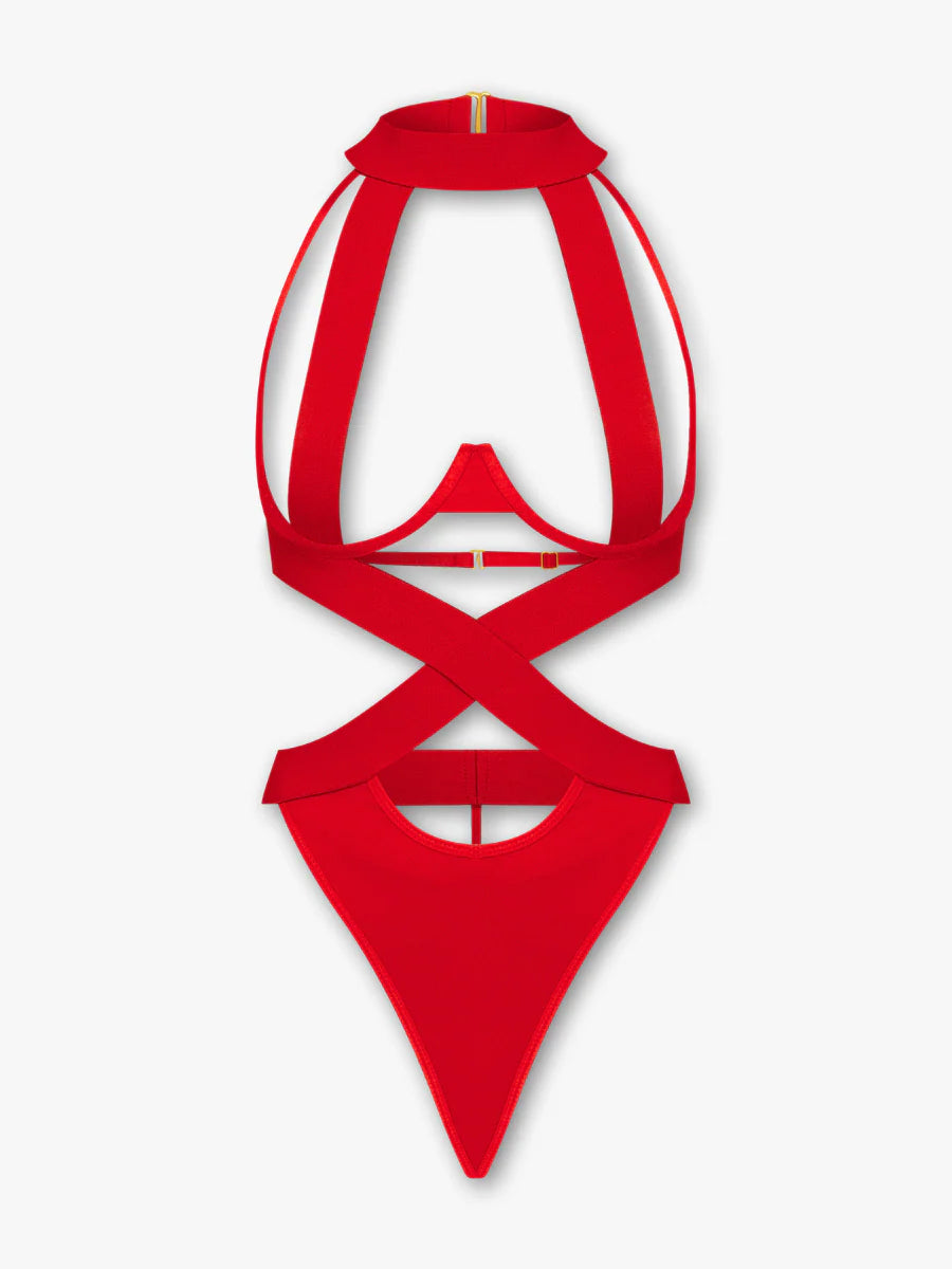 Kırmızı Harness Cut-Out Body
